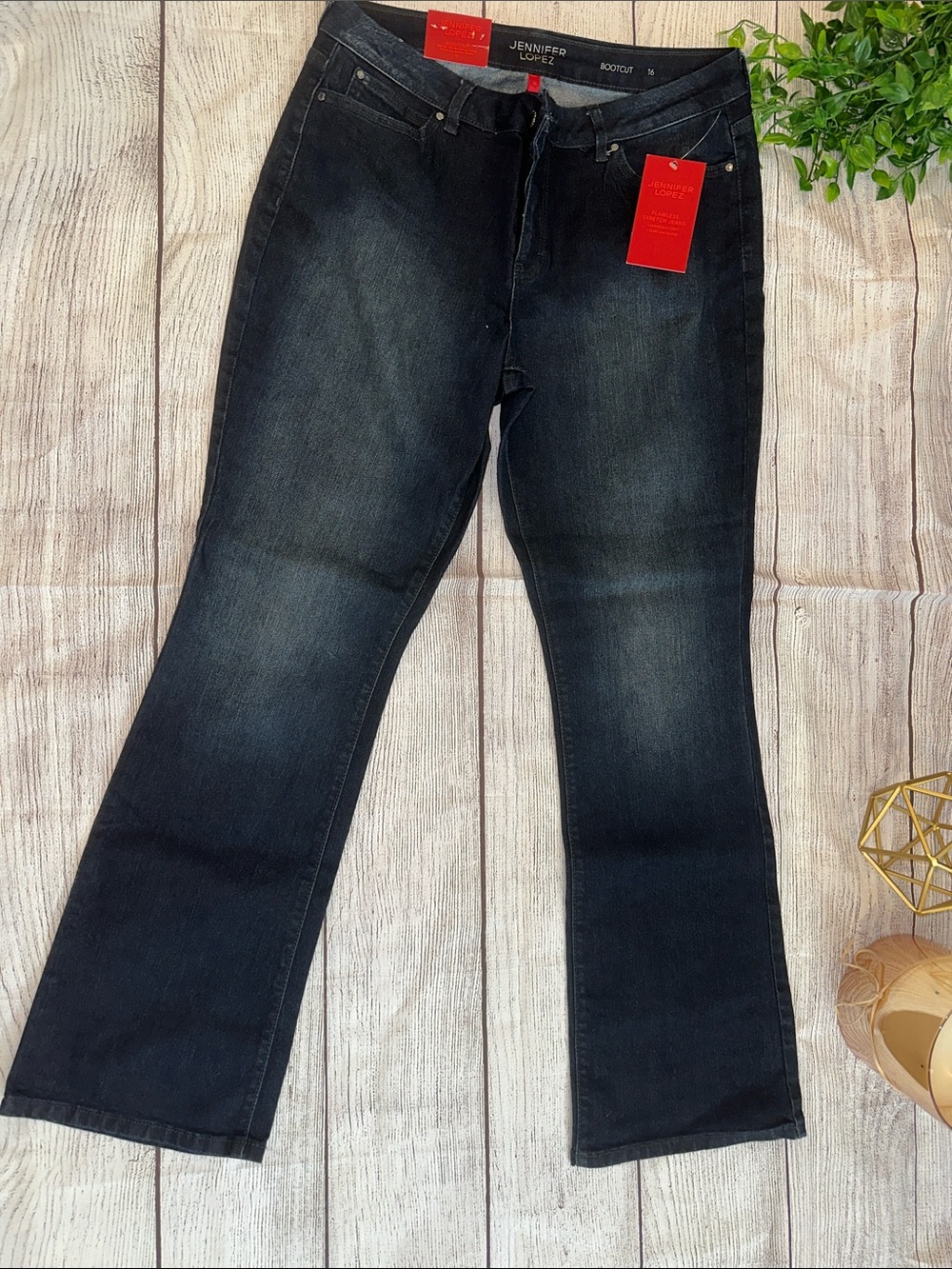 Jennifer Lopez dark Faded Bootcut Jeans